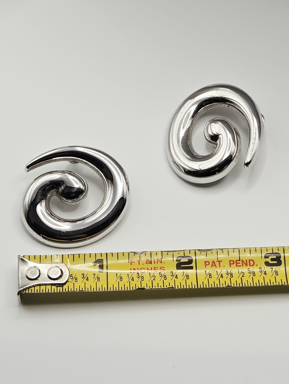 Monet Polished Silver Spiral Post Earrings - Picture 10 of 15